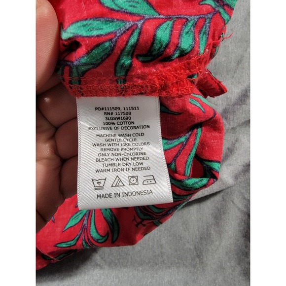 Levi's Hawaiian Short Sleeve Button Up Cotton Camp Shirt Mens Large Red Floral‎ - Picture 7 of 8